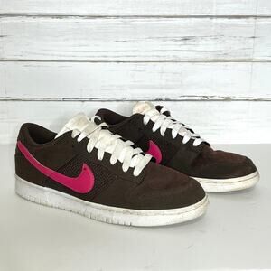 Nike Dunk Low Top CL Brown Pink Sneakers Shoe Size 13